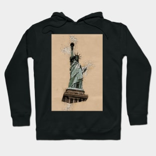 Statue of Liberty New York Vintage Art Style Sketch Hoodie